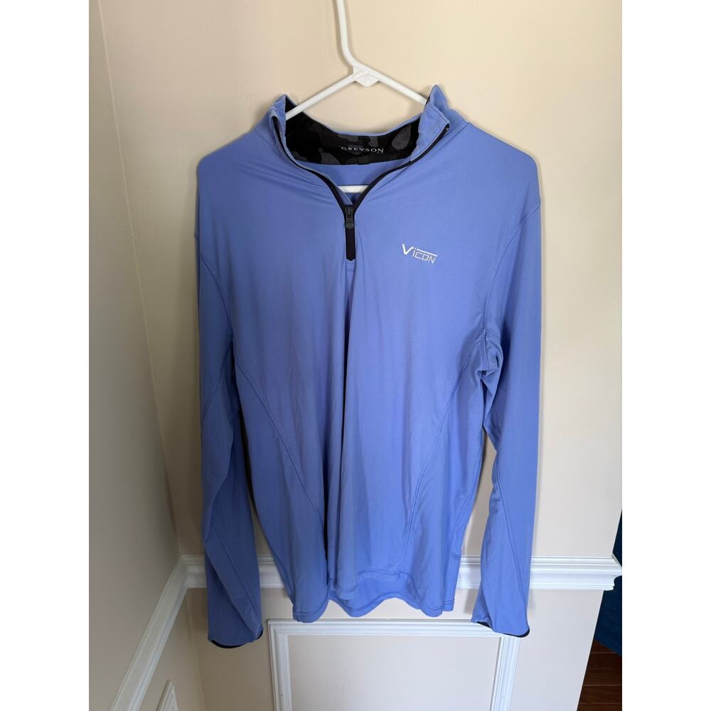 Greyson | Men’s Buttery Soft BRANDED Blue-ish/Purple Athlesuire Quarter-Zip Sz M - Picture 2 of 10